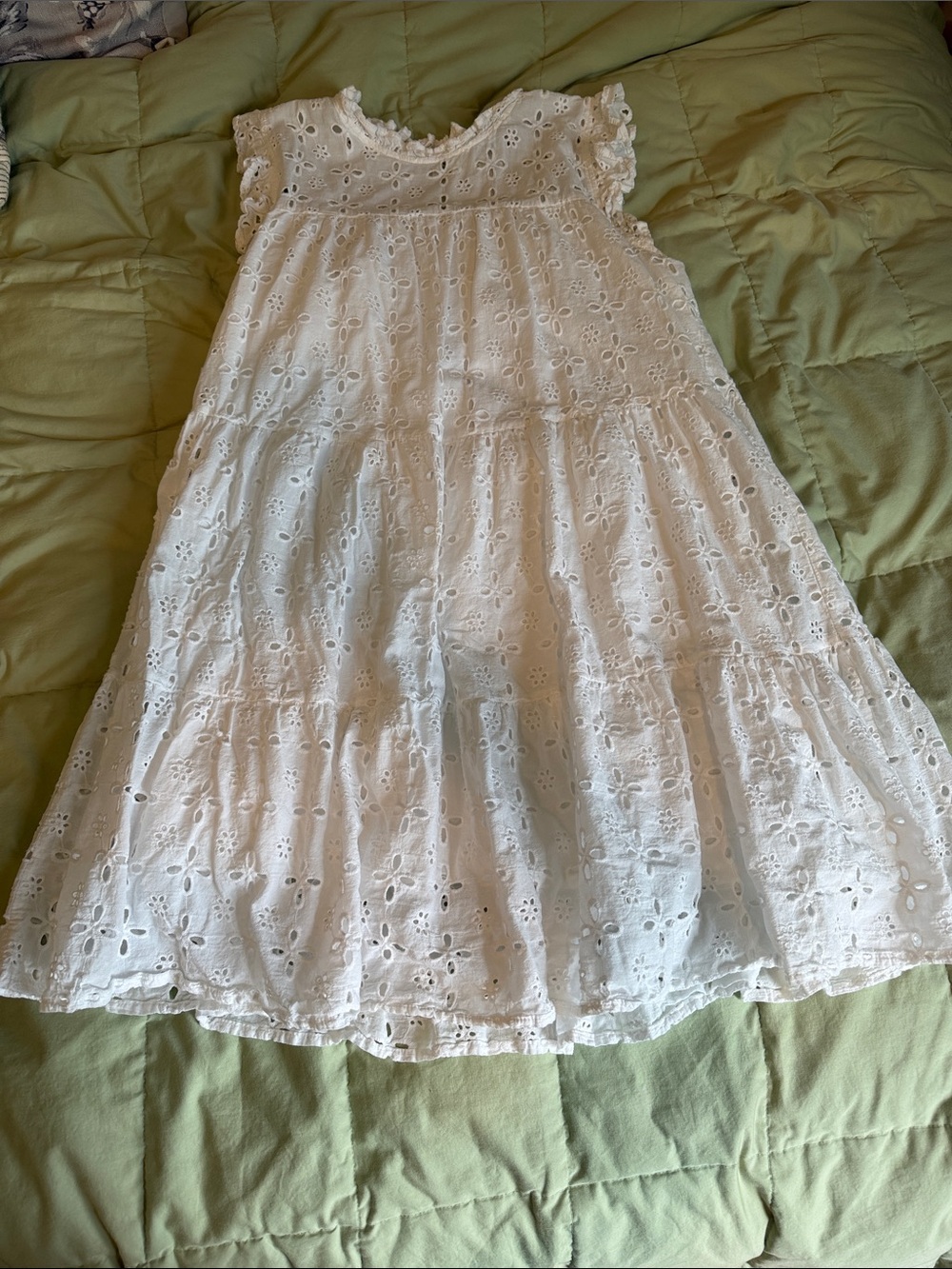 Mud Pie White Eyelet Mini Dress